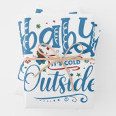 Baby Het is buiten koud Inpakpapier Vel (In situ)