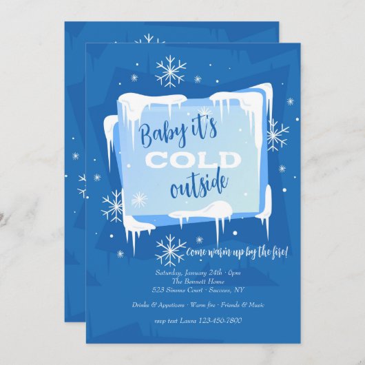 Baby Het is buiten koud Kaart (Voorkant / Achterkant)