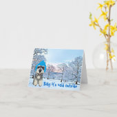 Baby Het is buiten koud Kaart (Gele Bloem)