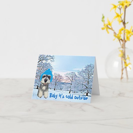 Baby Het is buiten koud Kaart (Gele Bloem)