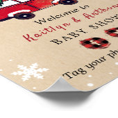 Baby Het is buiten koud | KerstBaby shower Poster (Hoek)