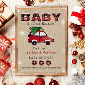 Baby Het is buiten koud | KerstBaby shower Poster