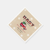 Baby Het is buiten koud | KerstBaby shower Servet (Hoek)