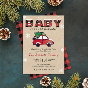 Baby Het is buiten koud Kerstfeestdag Kaart