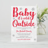 Baby Het is buiten koud | kerstfeestfeest Kaart (Staand voorkant)