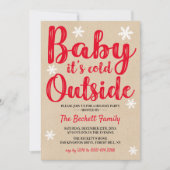 Baby Het is buiten koud | kerstfeestfeest Kaart (Voorkant)