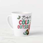 Baby Het is buiten koud | Kerstgnoom Latte Mok (Linkerhoek)