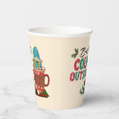 Baby Het is buiten koud | Kerstgnoom Papieren Bekers (Rechts)