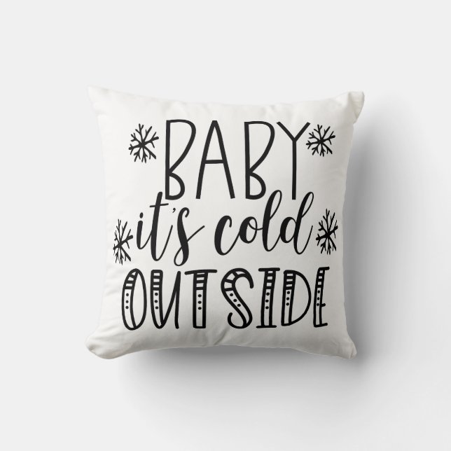 Baby Het is buiten koud Kussen (Voorkant)