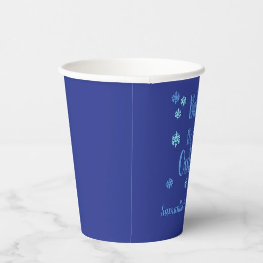 Baby Het is buiten koud Papieren Bekers (Rechts)