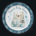 Baby Het is buiten koud Papieren Bordje<br><div class="desc">Baby Het is koud buiten papieren Borden - Chill Vibes Ahead! Maak je klaar om de koelte op te zetten in je winterse baby shower. Onze waterverf poolpaard beer en vriendelijke pinguïn zijn de hipste gasten in de stad, allemaal klaar om te helpen vieren. Sneeuwvlokken dansen rond het stijlvolle papieren...</div>