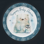 Baby Het is buiten koud Papieren Bordje<br><div class="desc">Baby Het is koud buiten papieren Borden - Chill Vibes Ahead! Maak je klaar om de koelte op te zetten in je winterse baby shower. Onze waterverf poolpaard beer en vriendelijke pinguïn zijn de hipste gasten in de stad, allemaal klaar om te helpen vieren. Sneeuwvlokken dansen rond het stijlvolle papieren...</div>