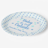 Baby Het is buiten koud Papieren Bordje (Gekanteld)