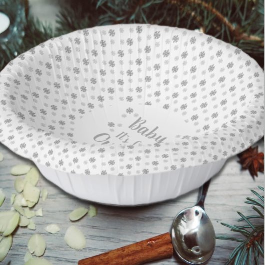 Baby Het is buiten koud Papieren Kommen