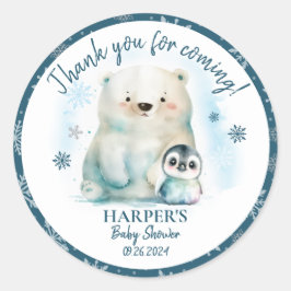 Baby Het is buiten koud Ronde Sticker