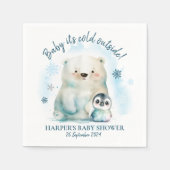 Baby Het is buiten koud Servet (Voorkant)