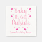 Baby Het is buiten koud Servet (Voorkant)