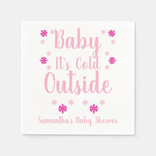 Baby Het is buiten koud Servet (Voorkant)