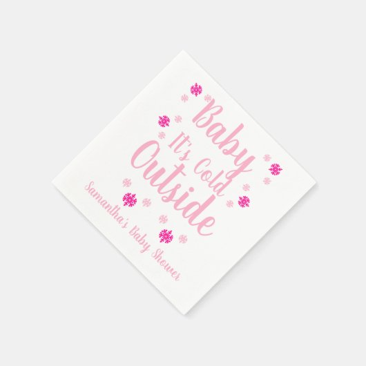 Baby Het is buiten koud Servet (Hoek)
