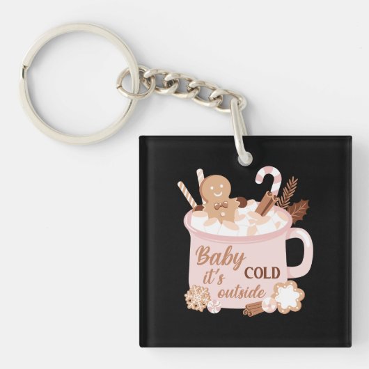 Baby Het is buiten koud Sleutelhanger (Voorkant)