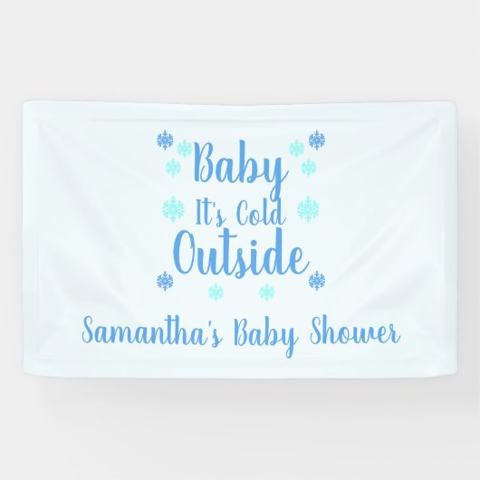 Baby Het is buiten koud Spandoek (Horizontaal)