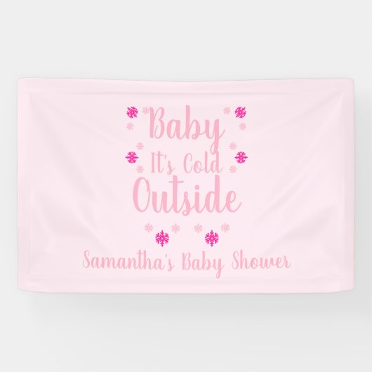 Baby Het is buiten koud Spandoek (Horizontaal)