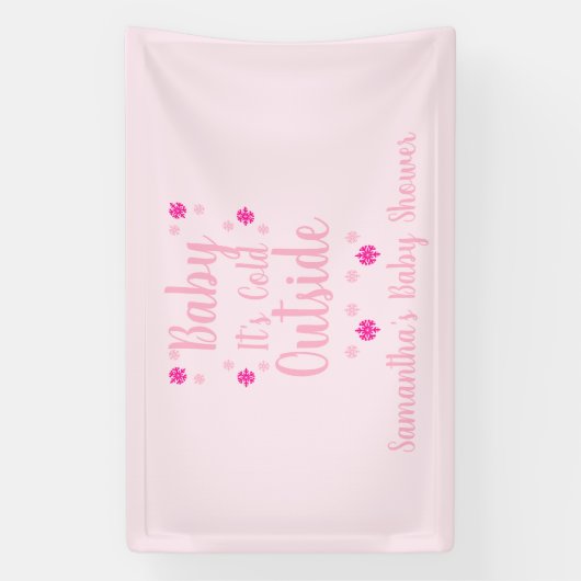 Baby Het is buiten koud Spandoek (Verticaal)