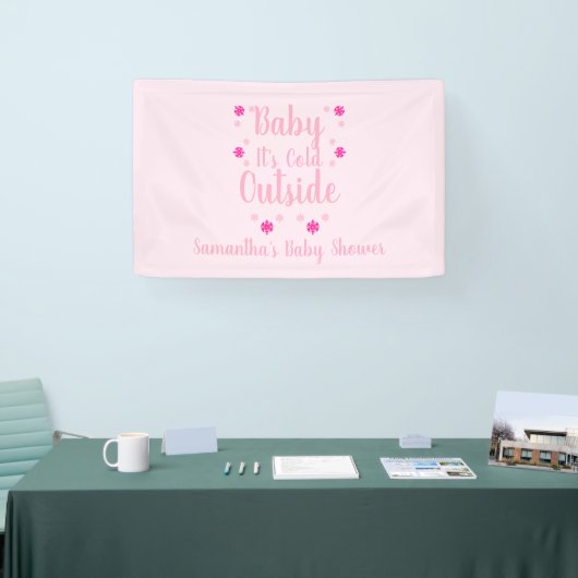 Baby Het is buiten koud Spandoek (Beurs)