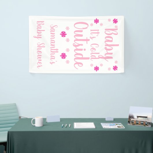 Baby Het is buiten koud Spandoek (Beurs)