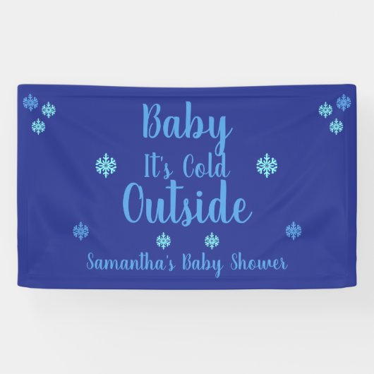 Baby Het is buiten koud Spandoek (Horizontaal)