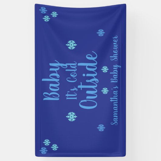 Baby Het is buiten koud Spandoek (Verticaal)