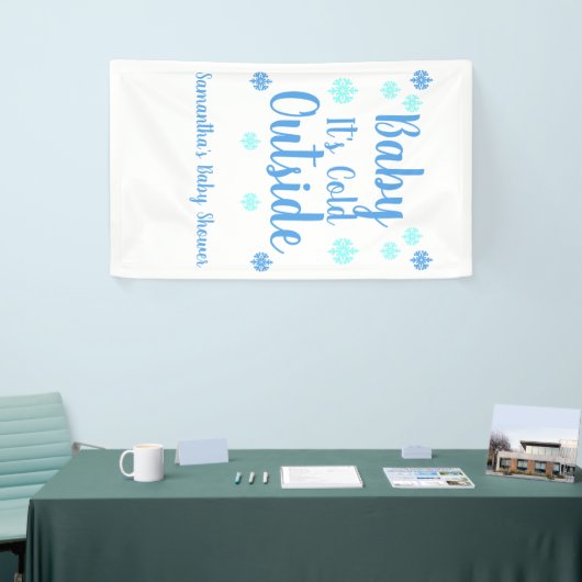 Baby Het is buiten koud Spandoek (Beurs)