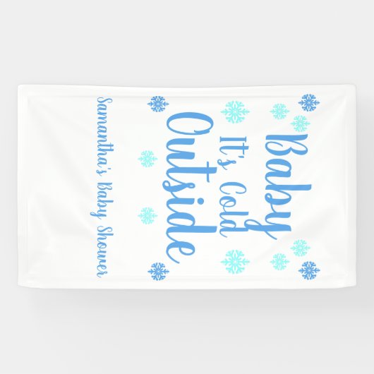 Baby Het is buiten koud Spandoek (Horizontaal)