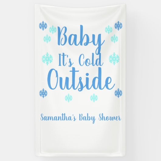 Baby Het is buiten koud Spandoek (Verticaal)