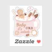 Baby Het is buiten koud Sticker (Vel)