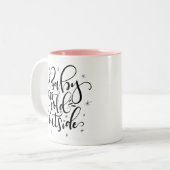 Baby Het is buiten koud Tweekleurige Koffiemok (Voorkant links)