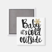 **BABY HET IS BUITEN KOUD** VAN CHRISTMAS MAGNET (Voorkant / Achterkant)