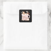 Baby Het is buiten koud Vierkante Sticker (Tas)