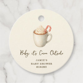 Baby, het is Cacao Buiten Baby Shower Bedankjes Labels