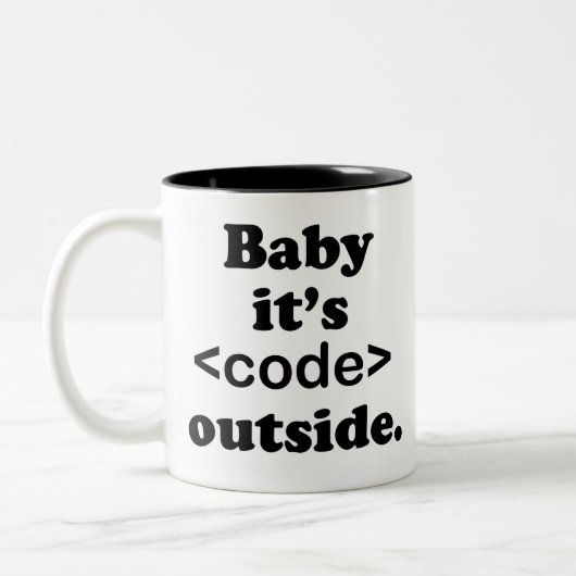 Baby Het is Code Buiten Mok (Links)
