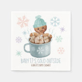 Baby Het is Cold Cookies & Cocoa Boy Baby shower Servet (Voorkant)