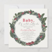 Baby Het is Cold Holiday Wreath Baby shower door M Kaart (Voorkant)