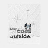Baby, het is Cold Outside Snuggly Penguin Blanket Fleece Deken (Voorkant)