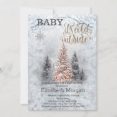 Baby Het is Cold Pine Trees Forest Baby shower Kaart (Voorkant)