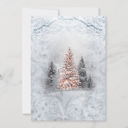 Baby Het is Cold Pine Trees Forest Baby shower Kaart (Achterkant)