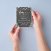 Baby Het is Covid Buiten Kerstfeest Snowflake Flyer (Hand)