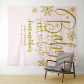 Baby Het is de koude buitenste achtergrond van het Wandkleed (In Situ (horizontaal))