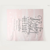 Baby Het is de koude buitenste achtergrond van het Wandkleed (Voorkant (horizontaal))