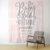 Baby Het is de koude buitenste achtergrond van het Wandkleed (In situ)