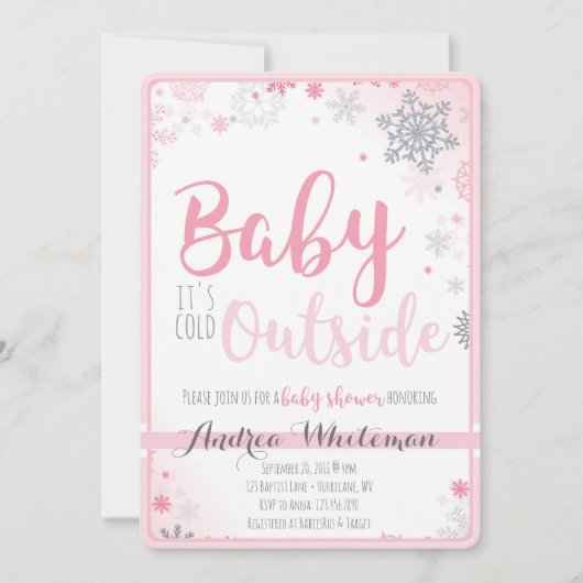 Baby het is de Koude Uitnodiging van het Baby show (Voorkant)